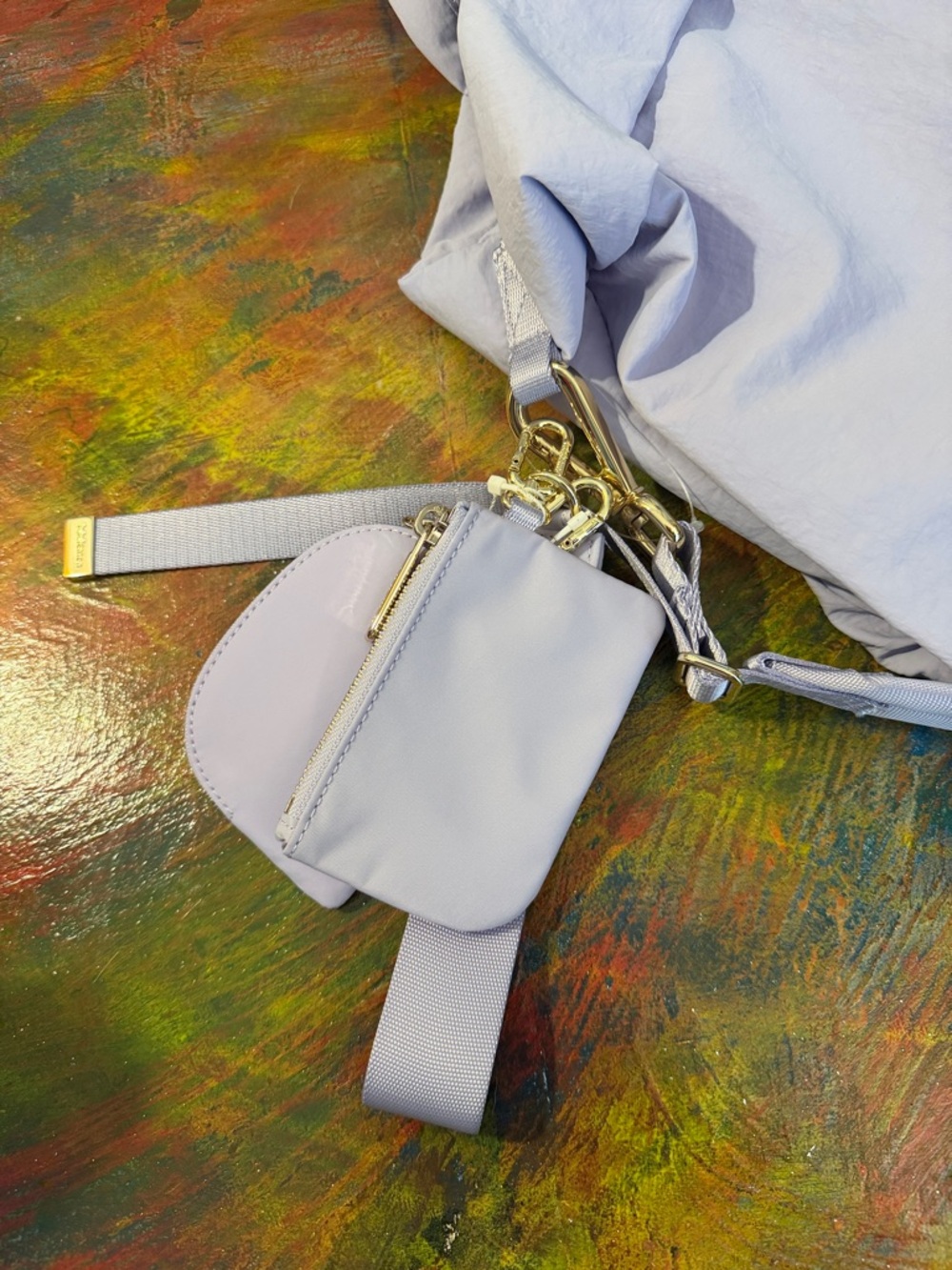 lululemon athletica Lavender Dual Pouch Wristlet Key Card Pouch Set w.Strap NWT - Picture 6 of 10
